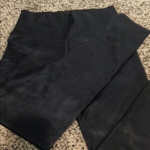 Navy Faux Leather Leggings from Aerie Offline